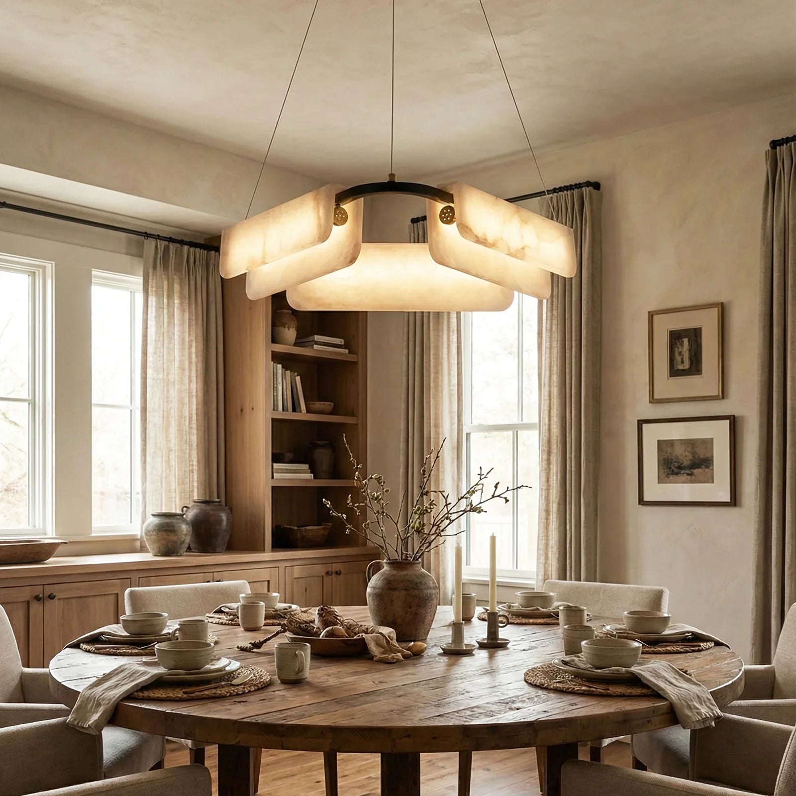 Alabaster Delia Rectangle Chandelier | wildoxy