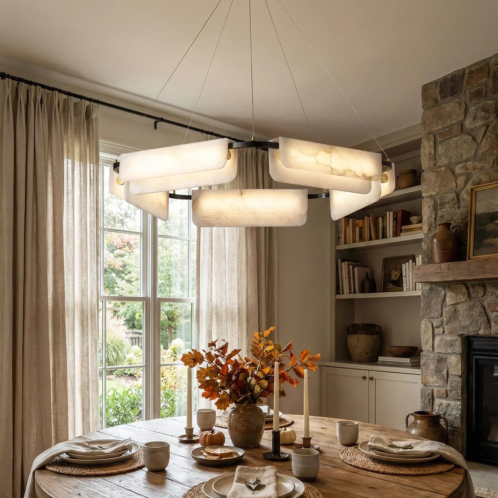 Alabaster Delia Rectangle Chandelier | wildoxy