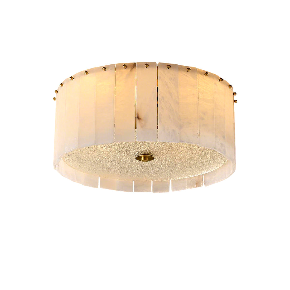 Alabaster Disc Flush Mount Ceiling Light | wildoxy
