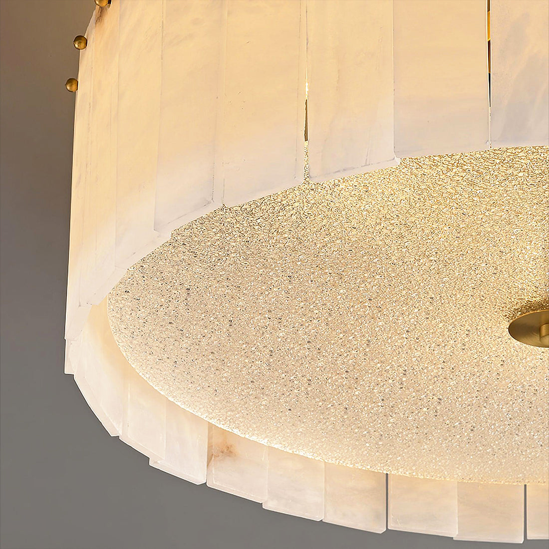 Alabaster Disc Flush Mount Ceiling Light | wildoxy