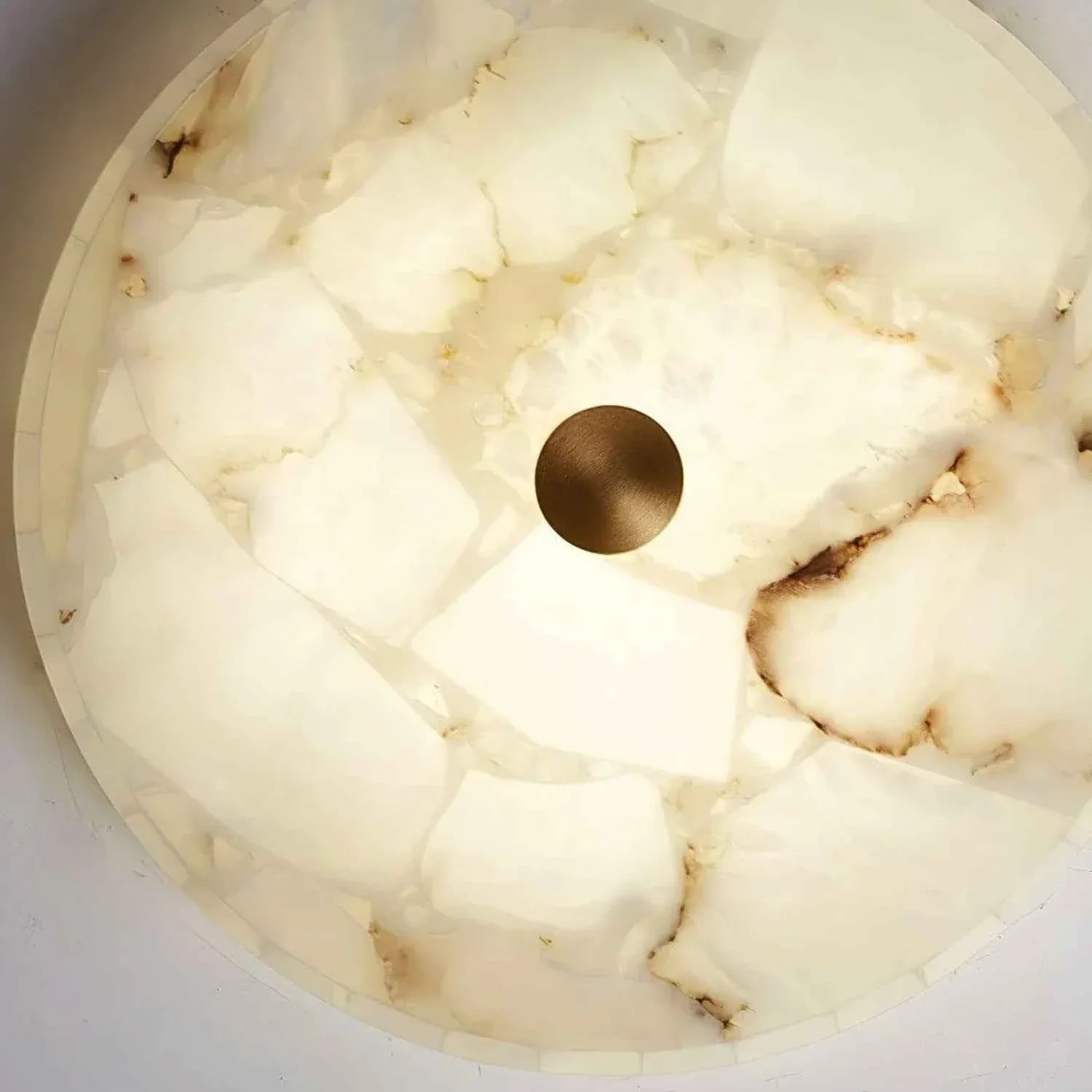 Alabaster  Disk Ceiling Light | wildoxy