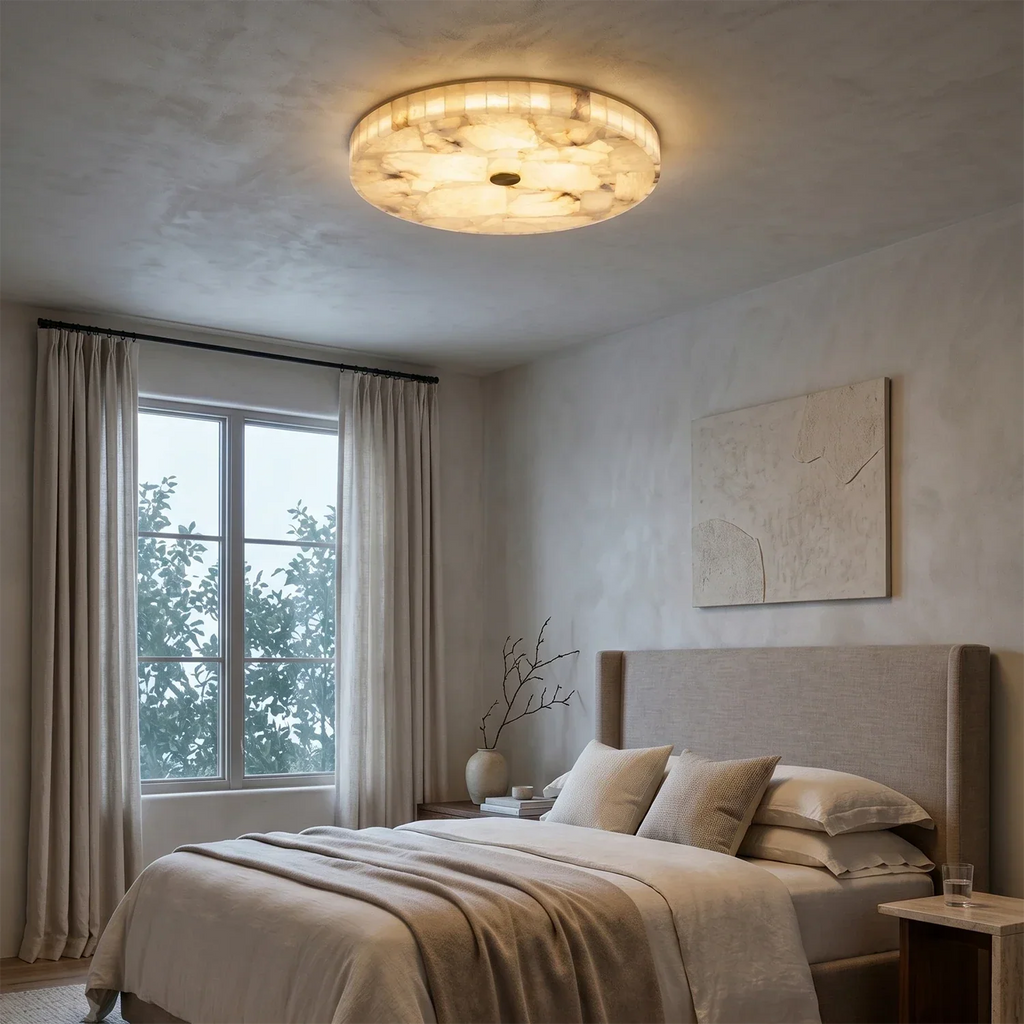 Alabaster  Disk Ceiling Light | wildoxy