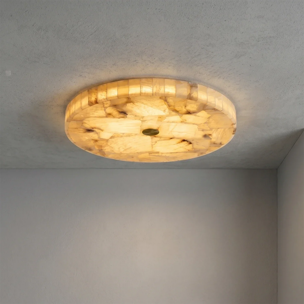 Alabaster  Disk Ceiling Light | wildoxy