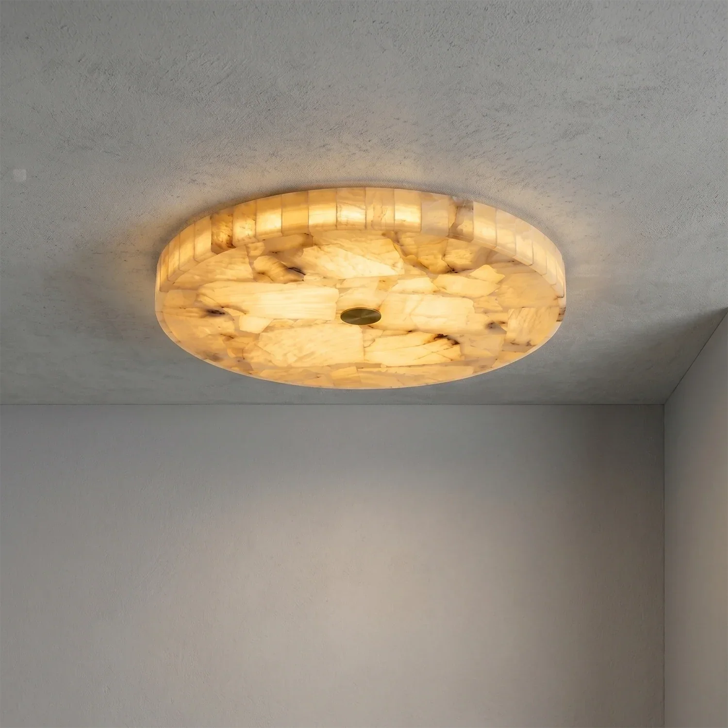 Alabaster  Disk Ceiling Light | wildoxy