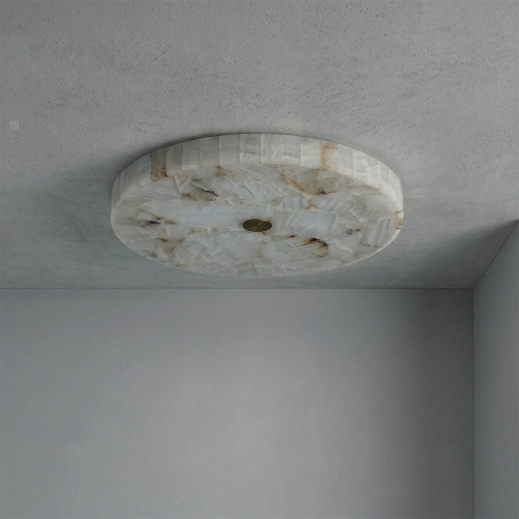 Alabaster  Disk Ceiling Light | wildoxy