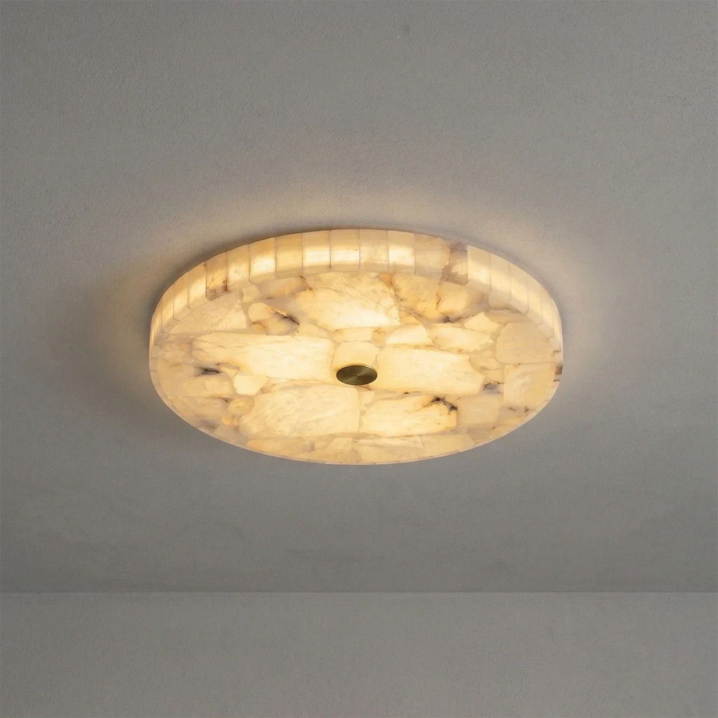 Alabaster  Disk Ceiling Light | wildoxy