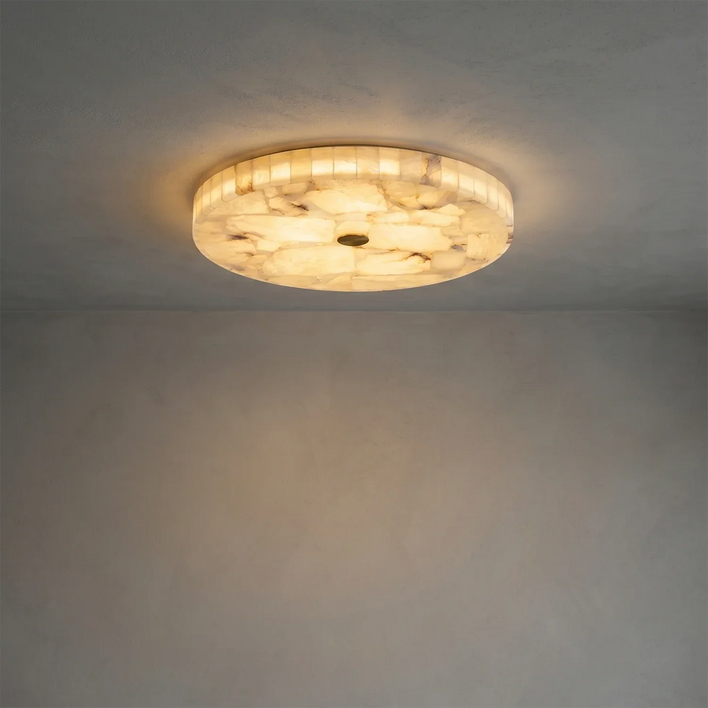 Alabaster  Disk Ceiling Light | wildoxy