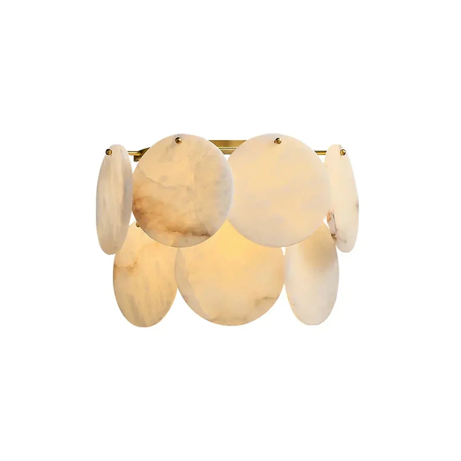 Alabaster Double Layer Round Wall Lamp | wildoxy
