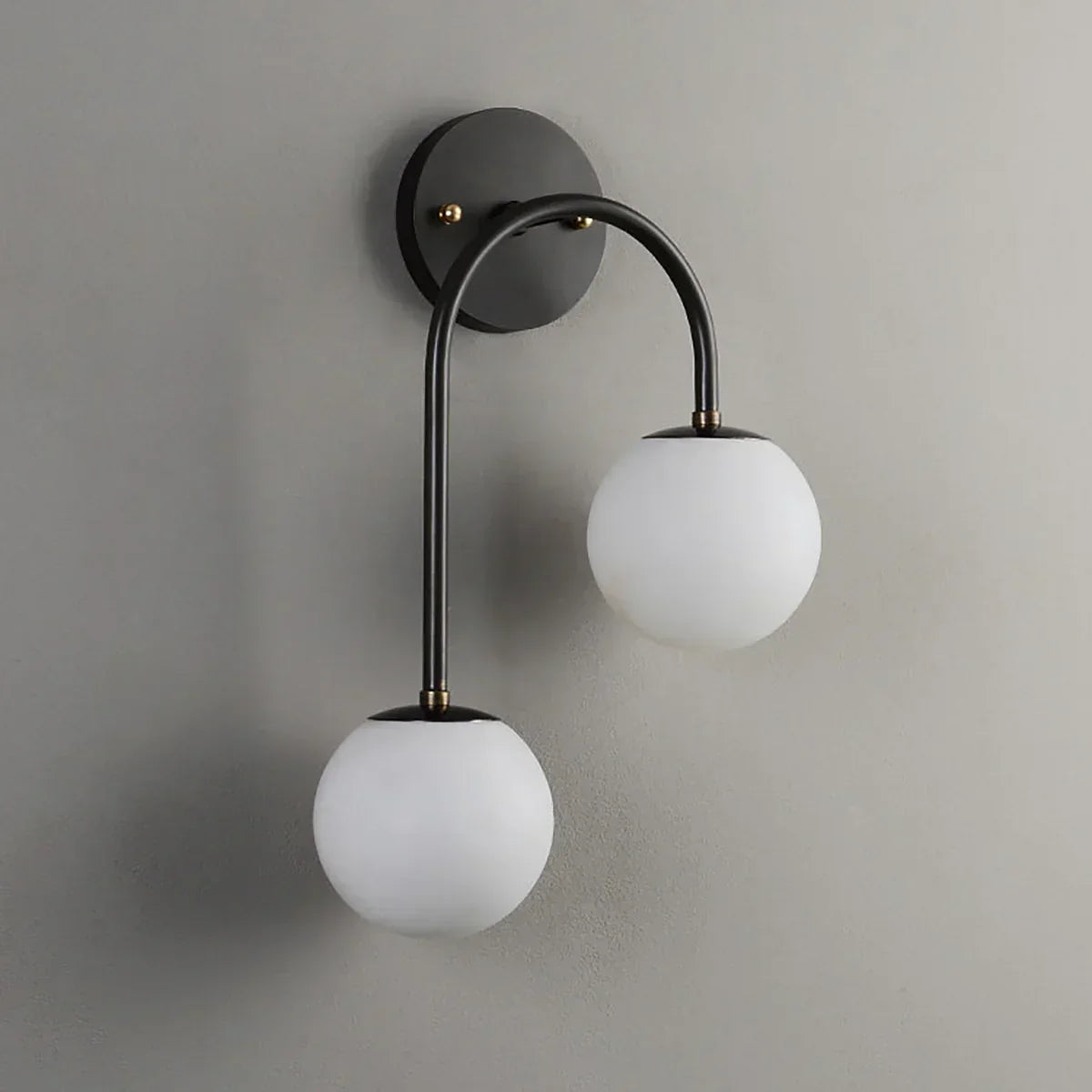 Alabaster Double Spherical U Shape Wall Lamp | wildoxy