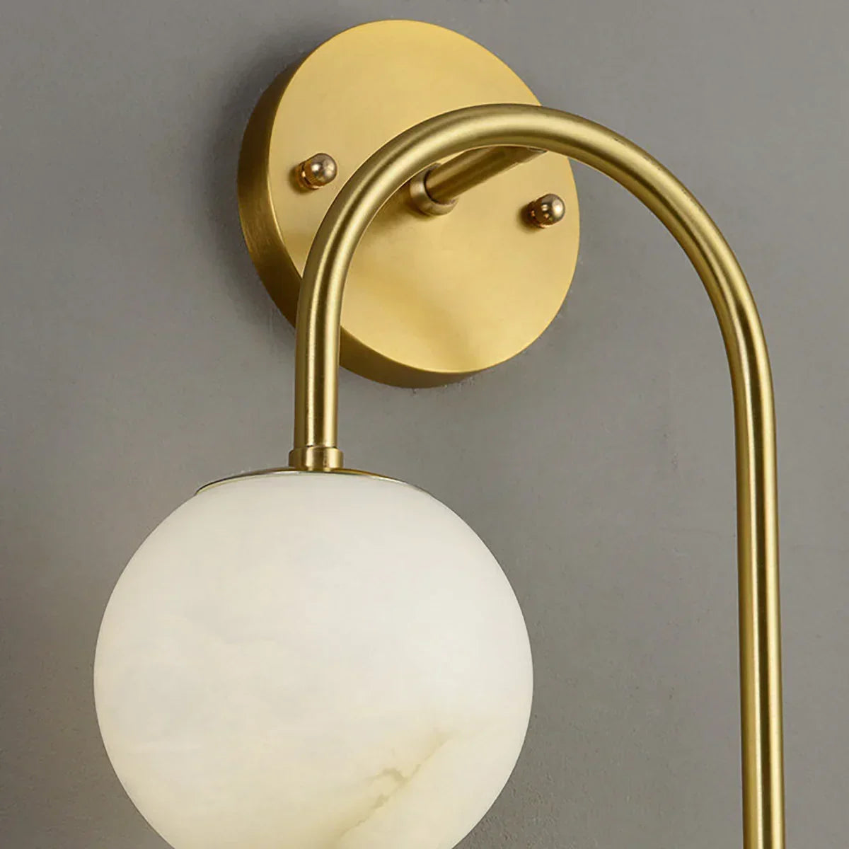 Alabaster Double Spherical U Shape Wall Lamp | wildoxy