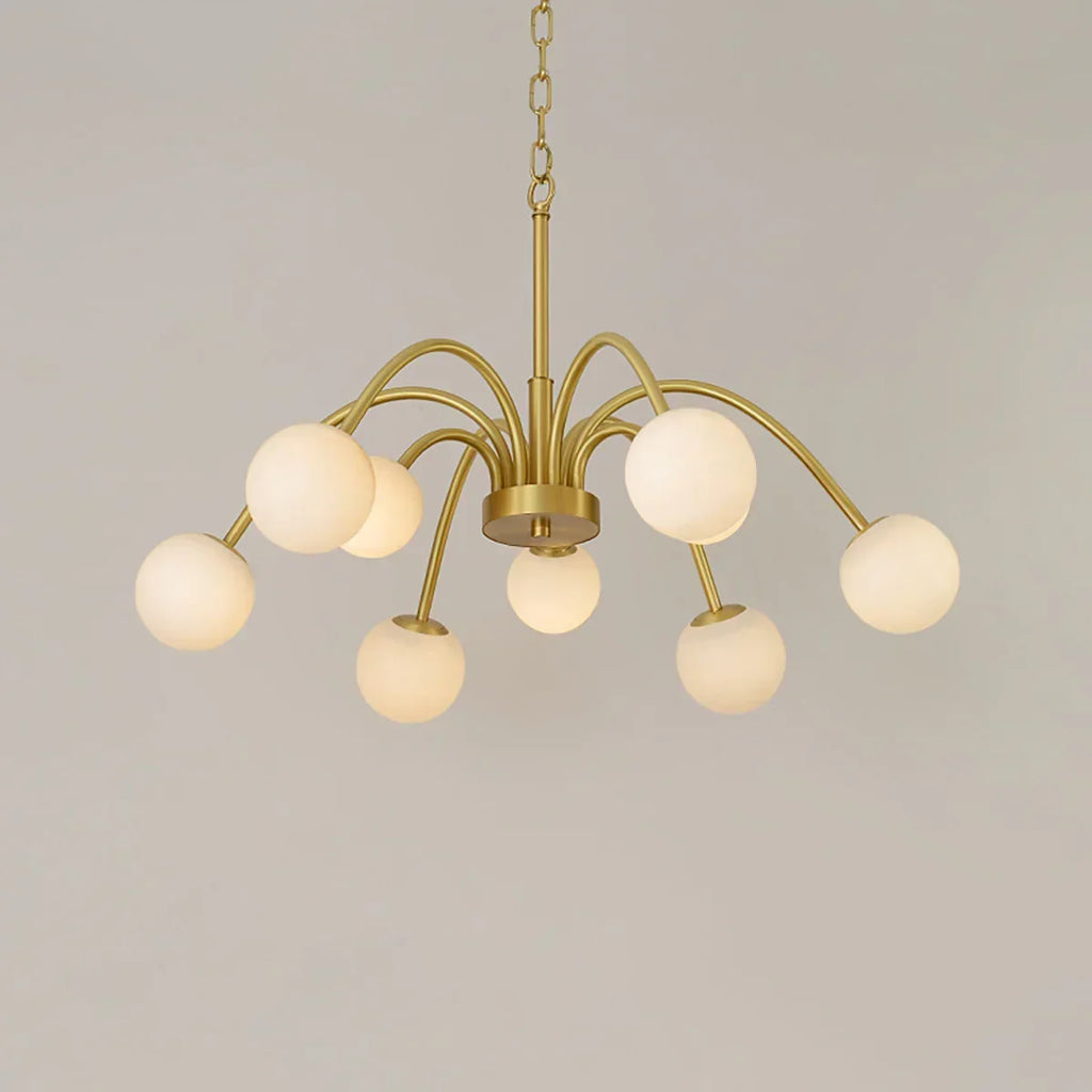 Alabaster Forked Radial Globe Chandelier | wildoxy