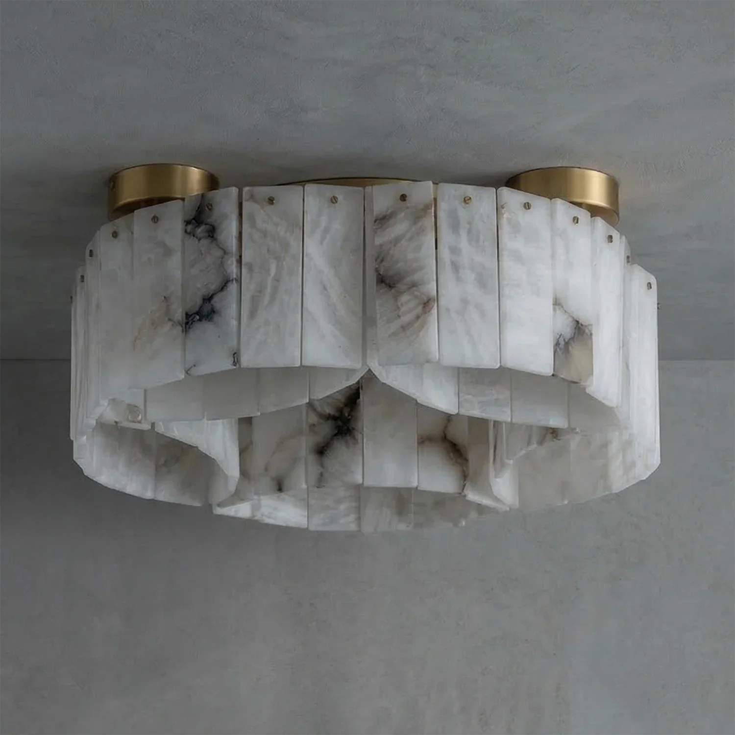 Alabaster Modern Brass Ceiling Lamp | wildoxy