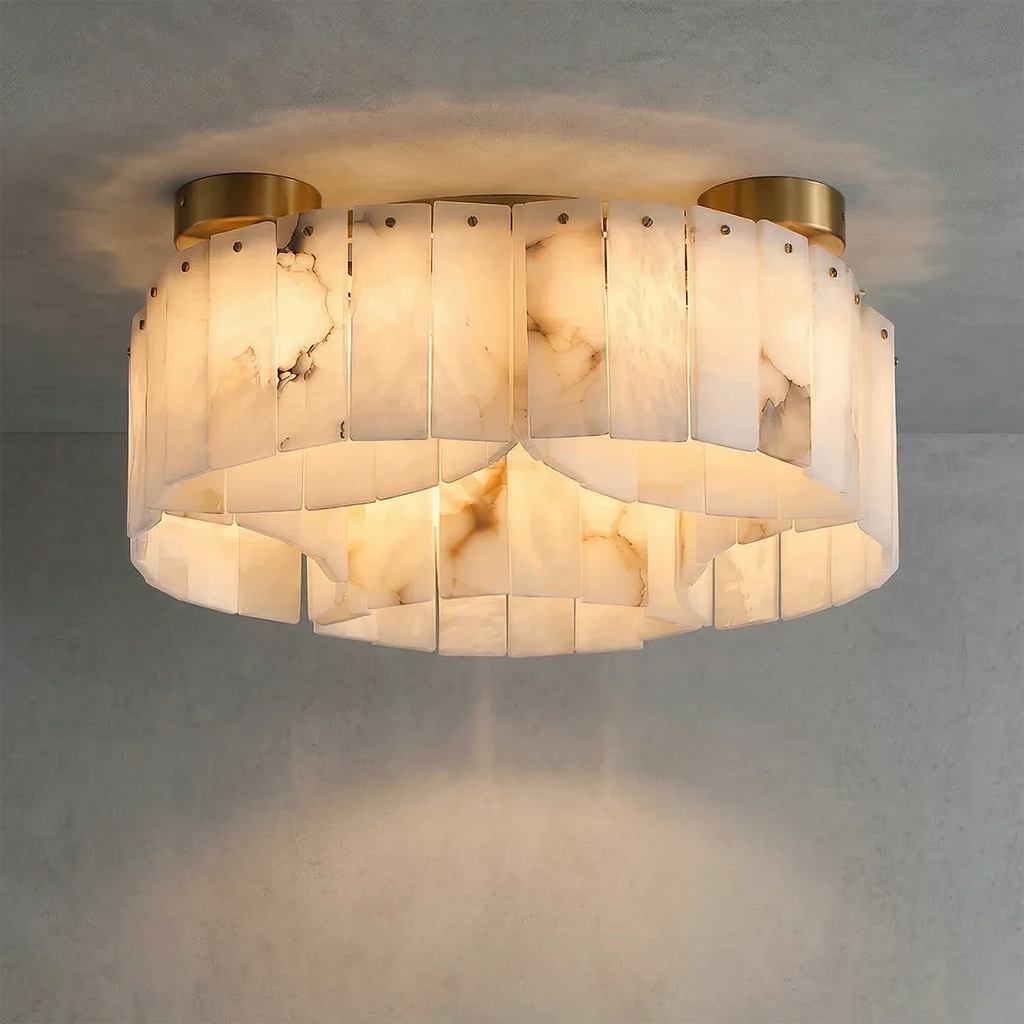 Alabaster Modern Brass Ceiling Lamp | wildoxy