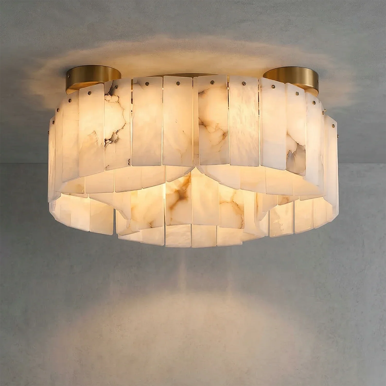 Alabaster Modern Brass Ceiling Lamp | wildoxy