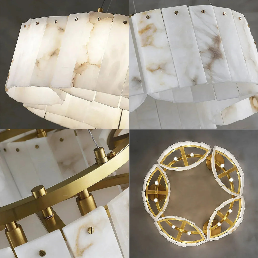 Alabaster Modern Brass Ceiling Lamp | wildoxy