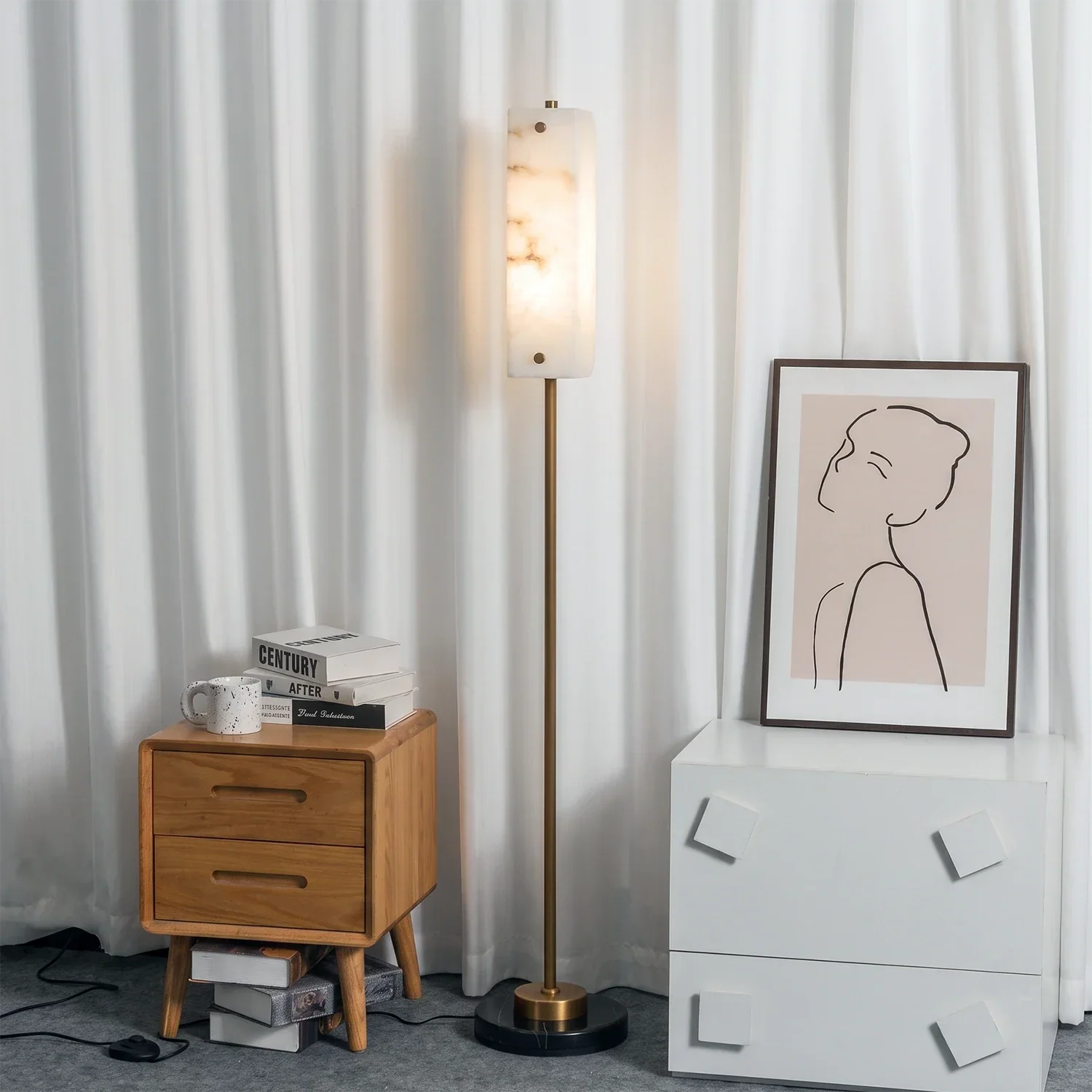 Alabaster Panel Floor Lamp | wildoxy