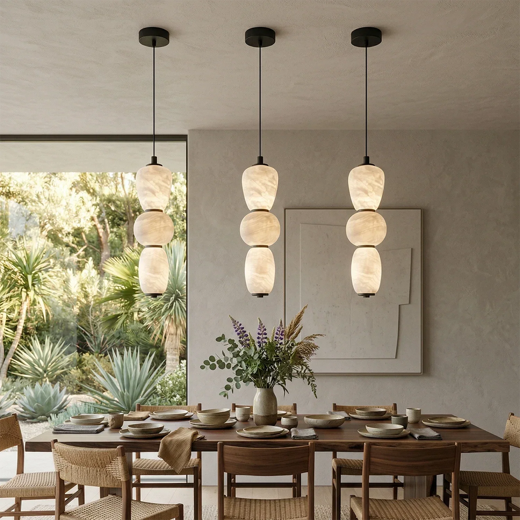 Alabaster Pendulous Pearl Pendant Light | wildoxy