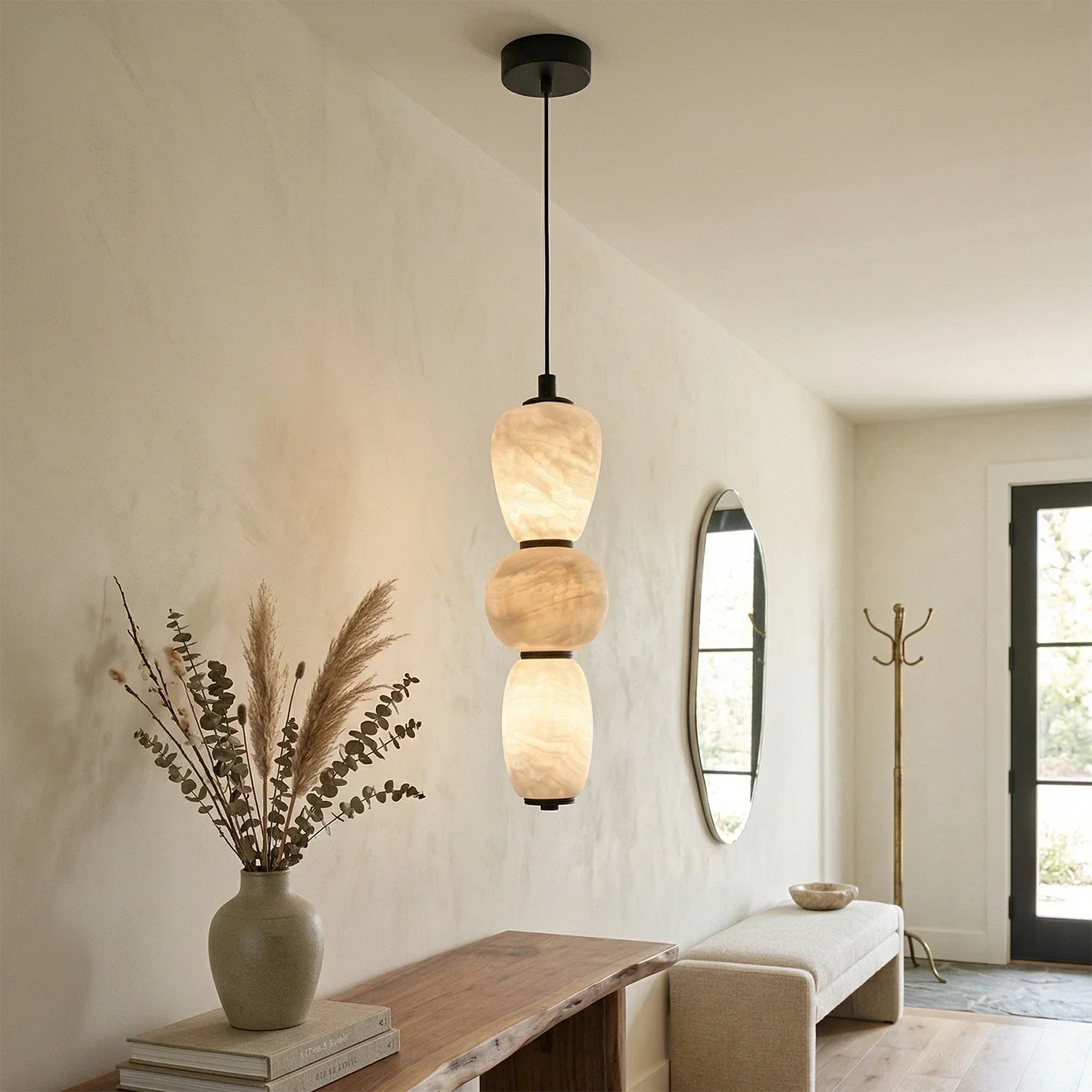 Alabaster Pendulous Pearl Pendant Light | wildoxy