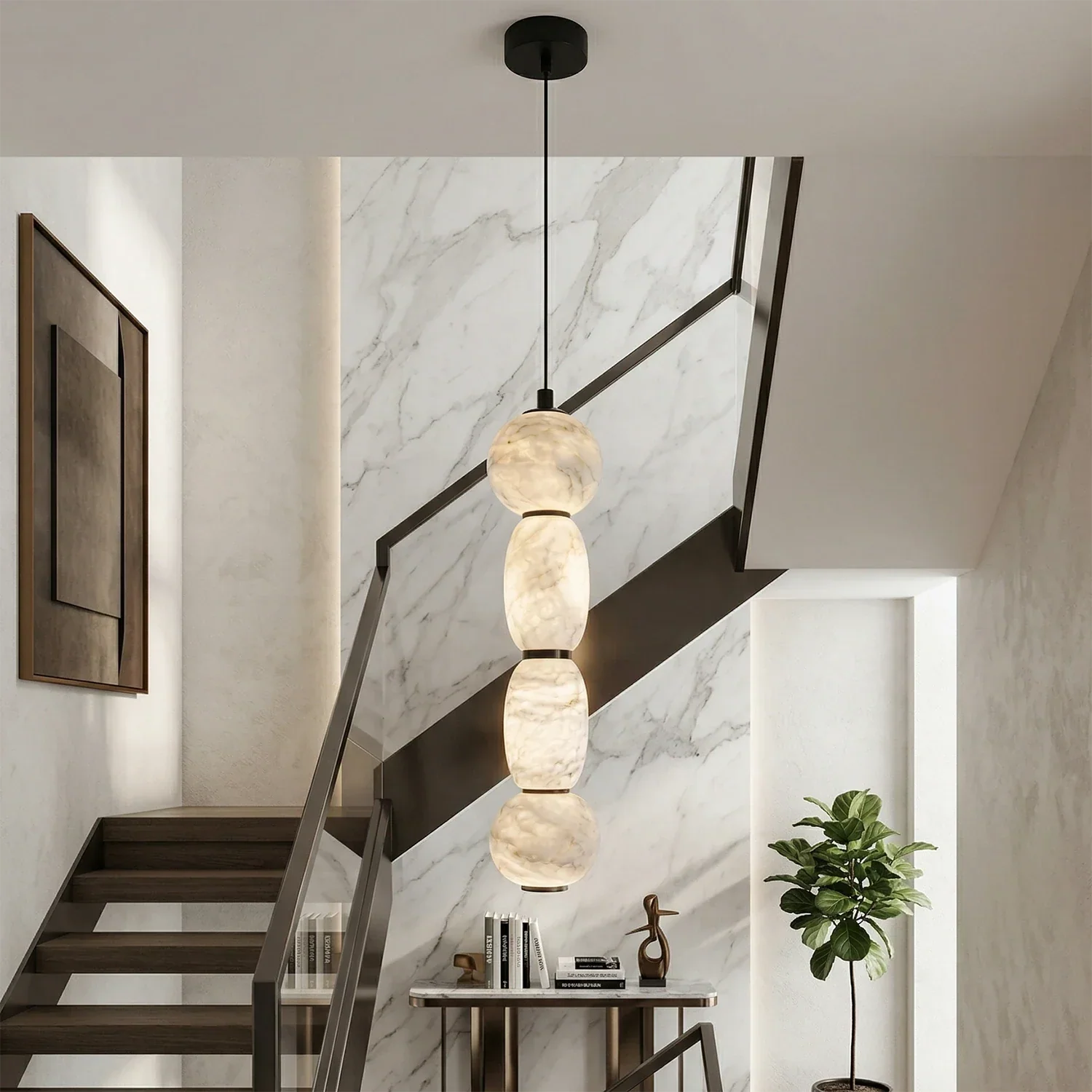 Alabaster Pendulous Pearl Pendant Light | wildoxy