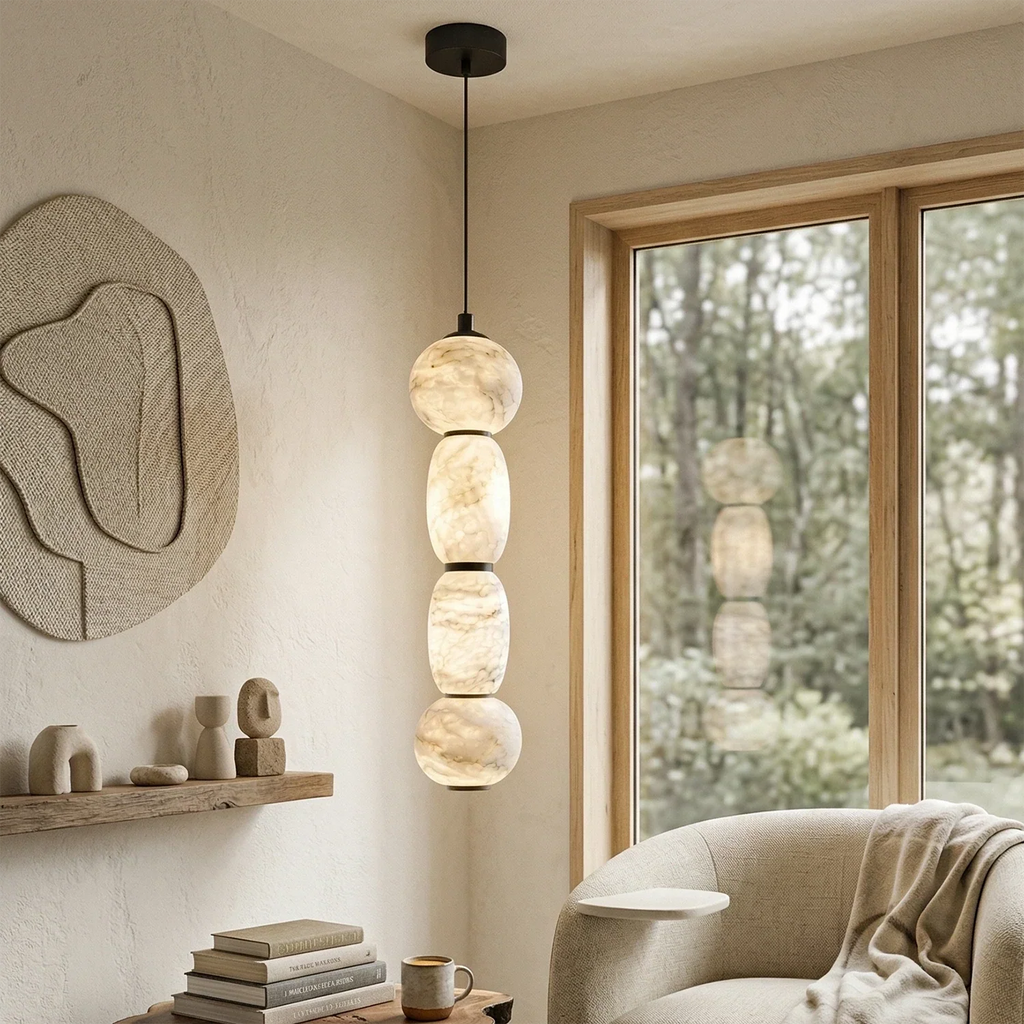 Alabaster Pendulous Pearl Pendant Light | wildoxy
