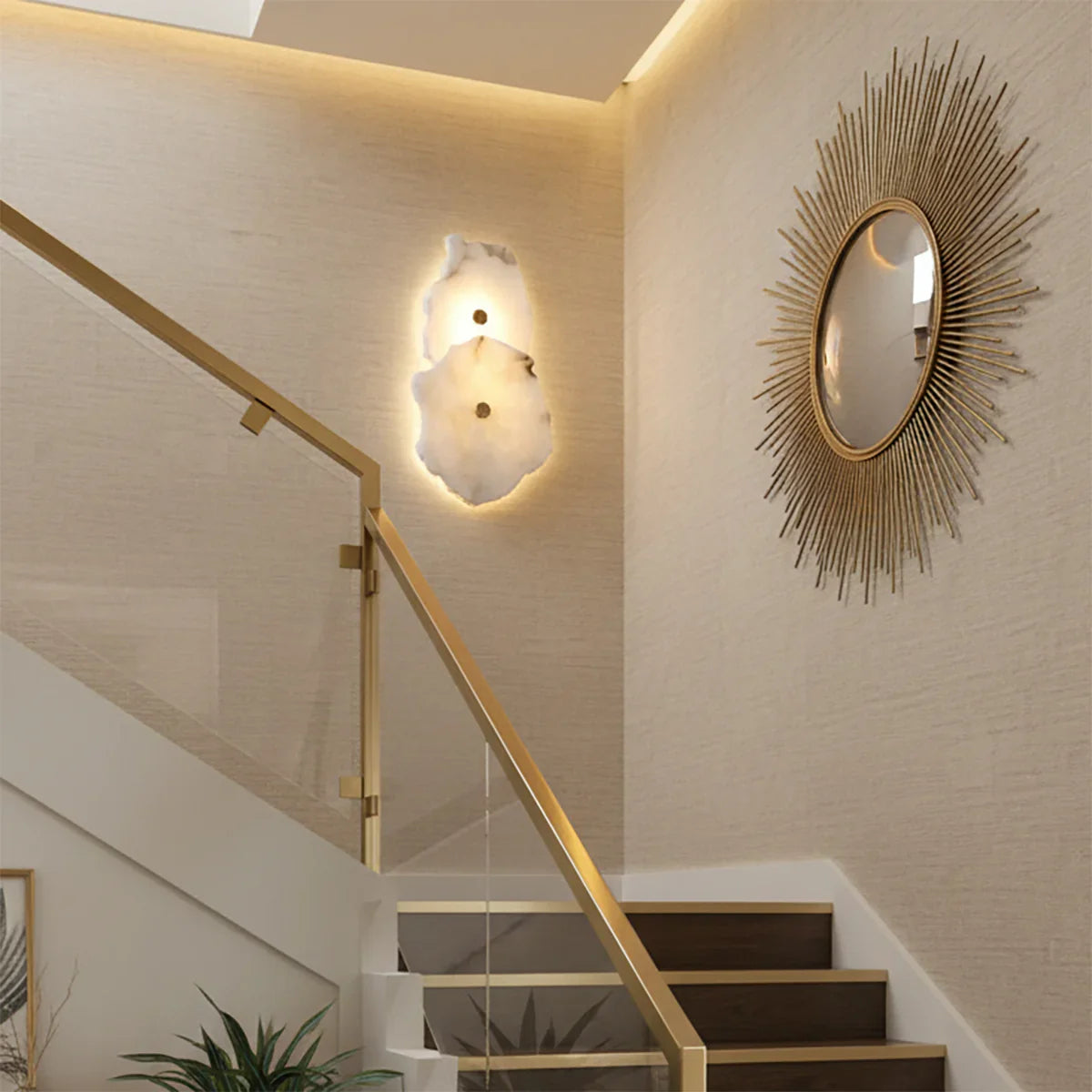 Alabaster Petra Irregular Wall Lamp | wildoxy