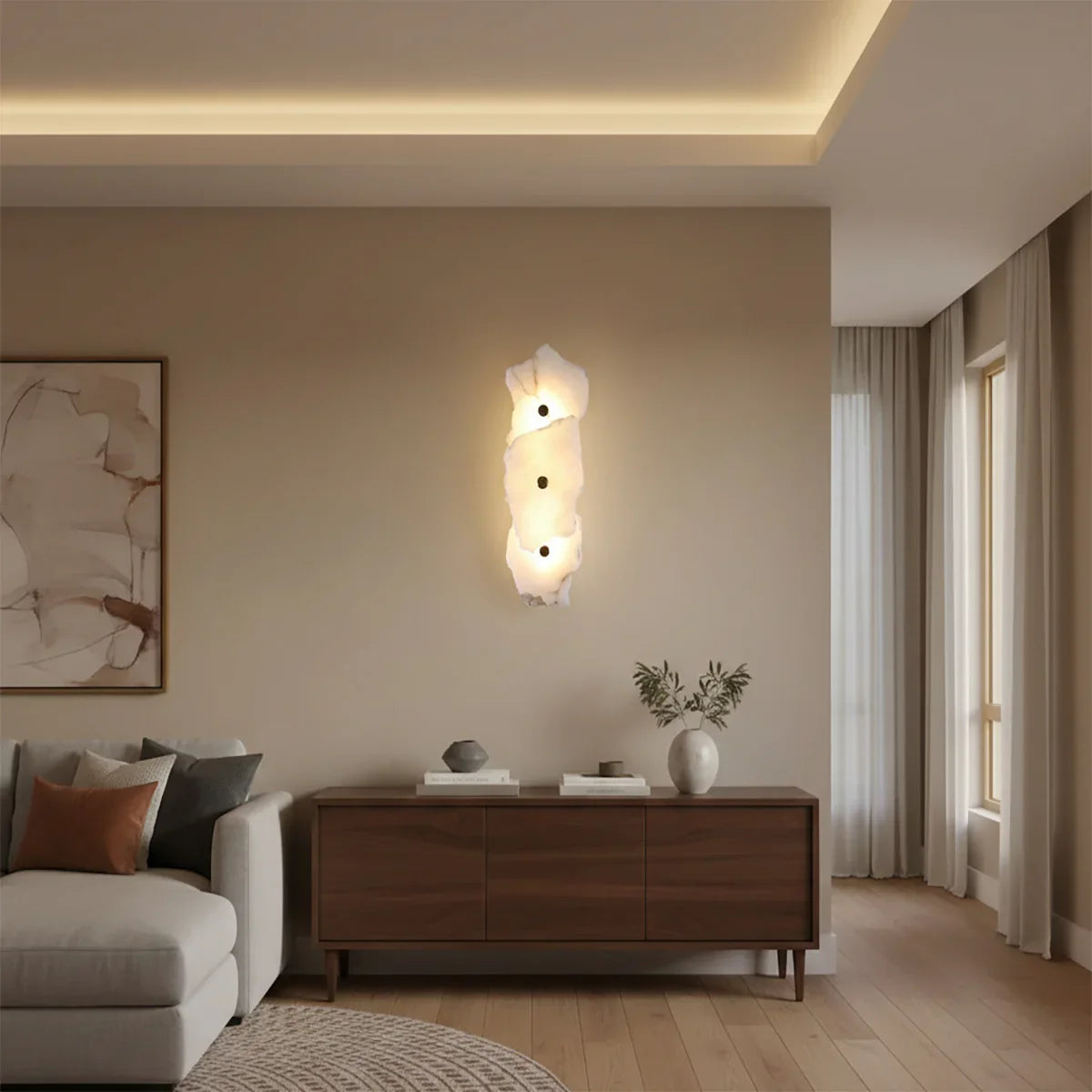 Alabaster Petra Irregular Wall Lamp | wildoxy