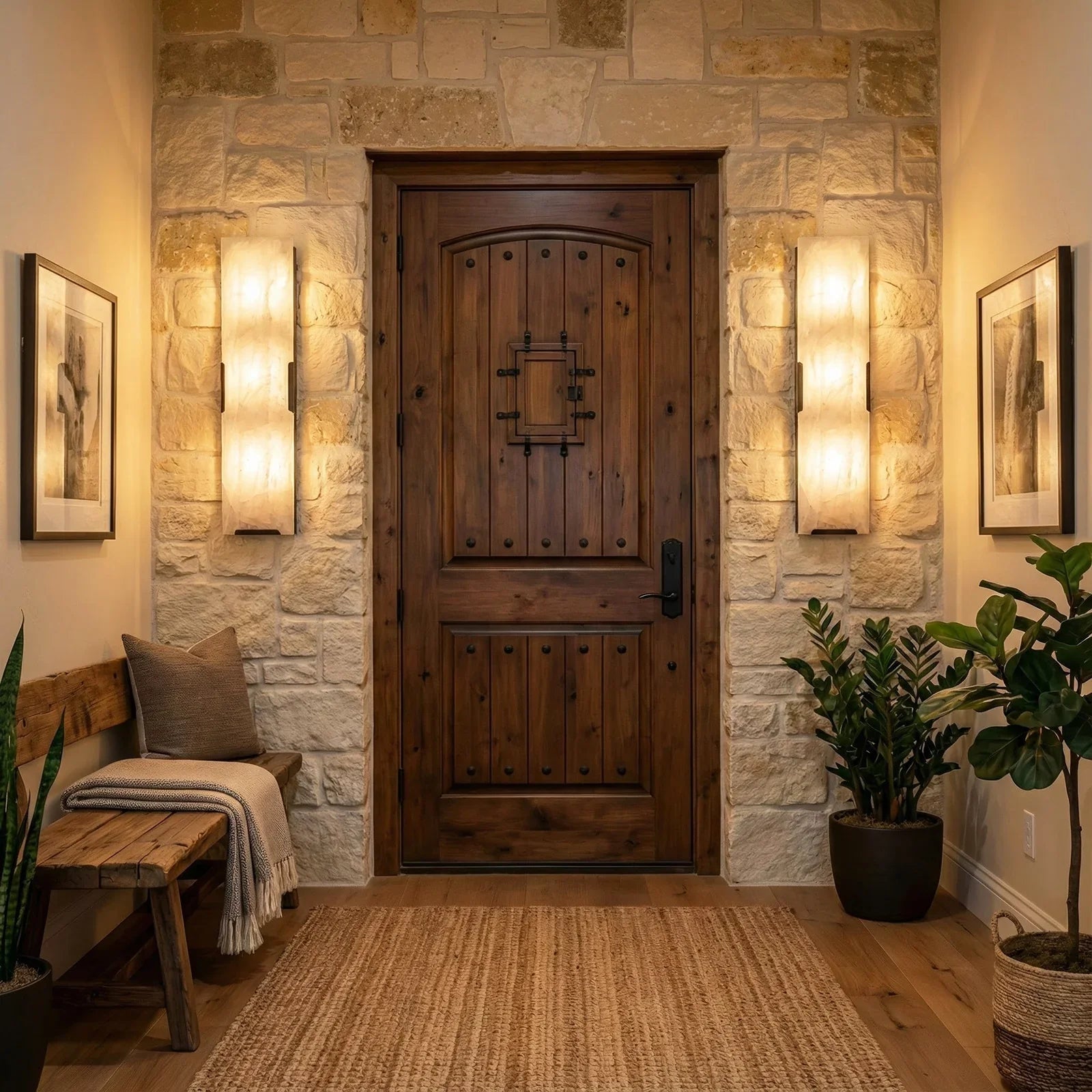 Alabaster Rectangular Wall Lamp | wildoxy