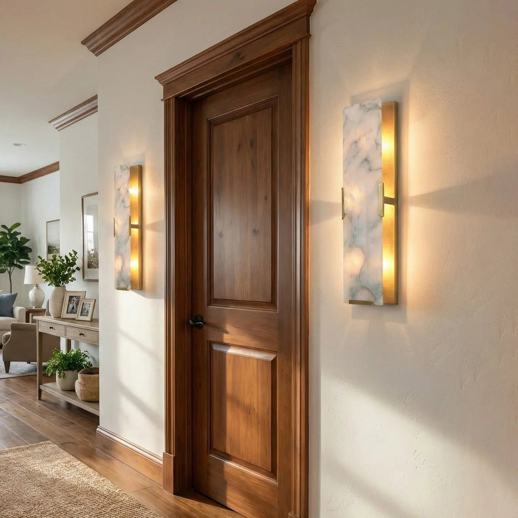 Alabaster Rectangular Wall Lamp | wildoxy