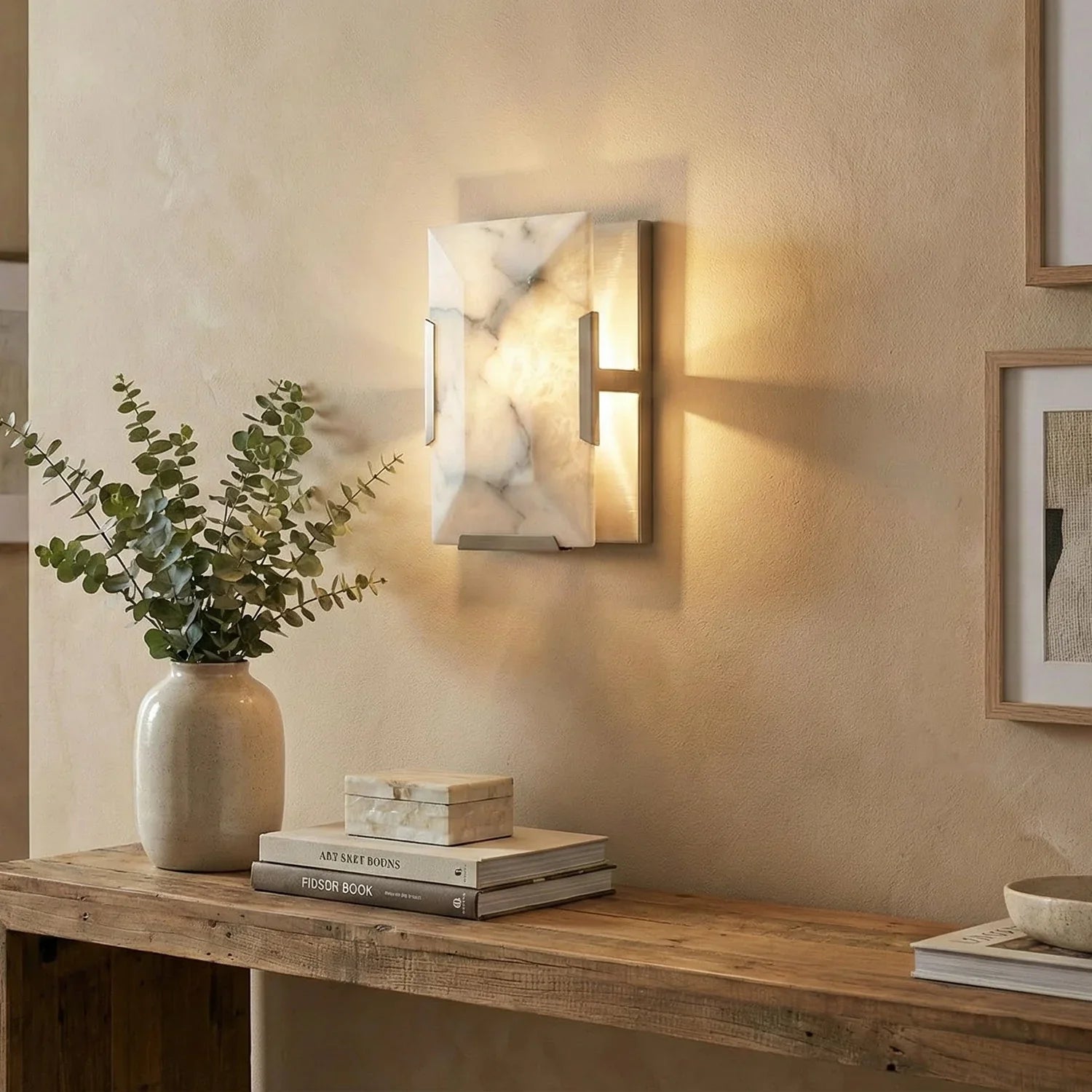 Alabaster Rectangular Wall Lamp | wildoxy