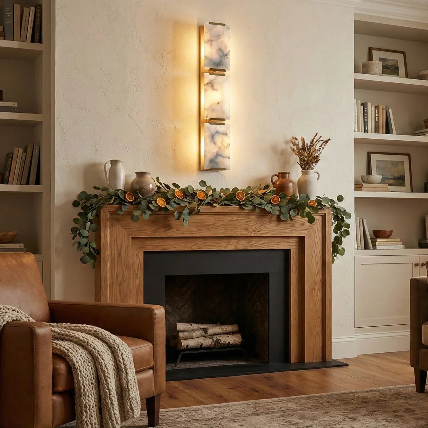 Alabaster Rectangular Wall Lamp | wildoxy