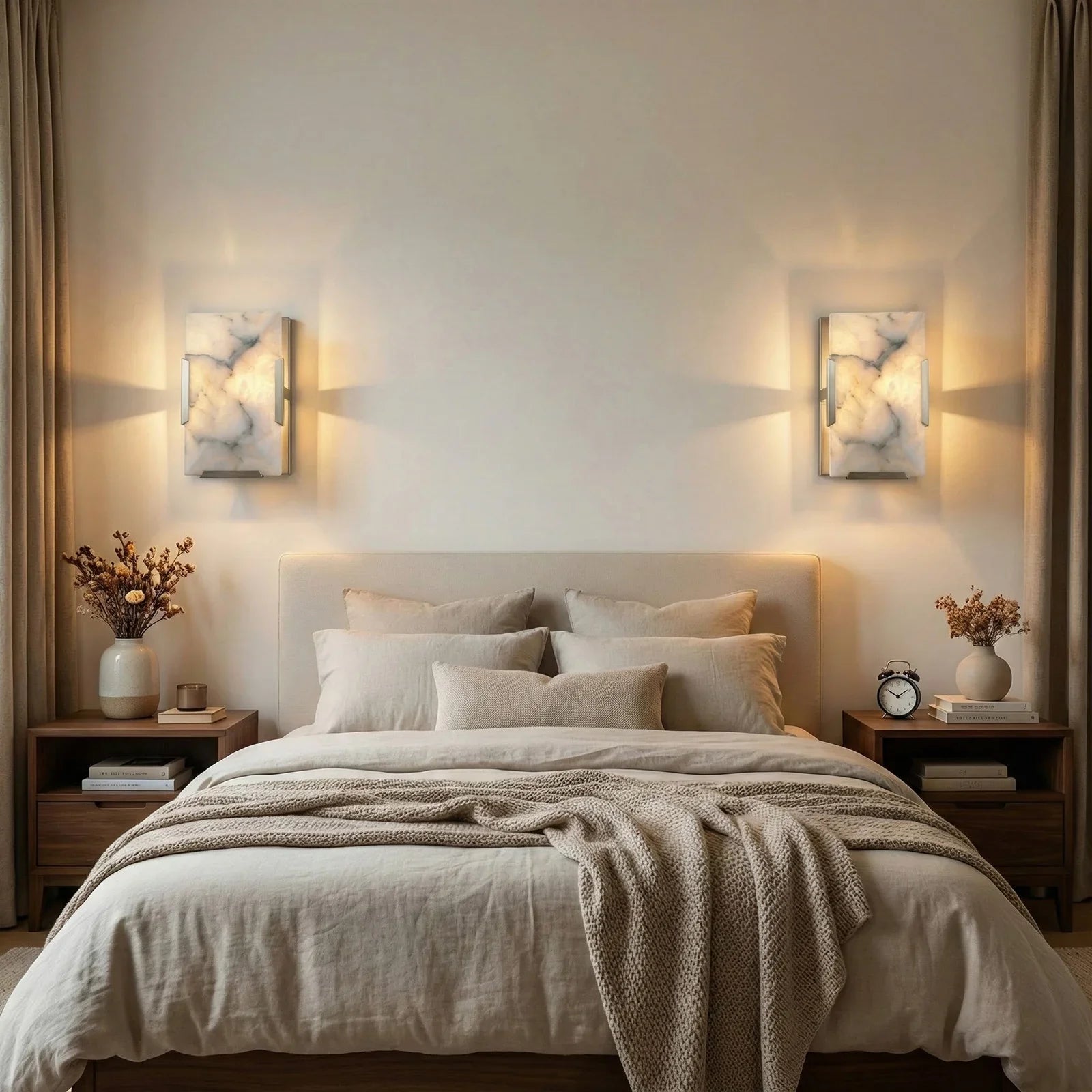 Alabaster Rectangular Wall Lamp | wildoxy