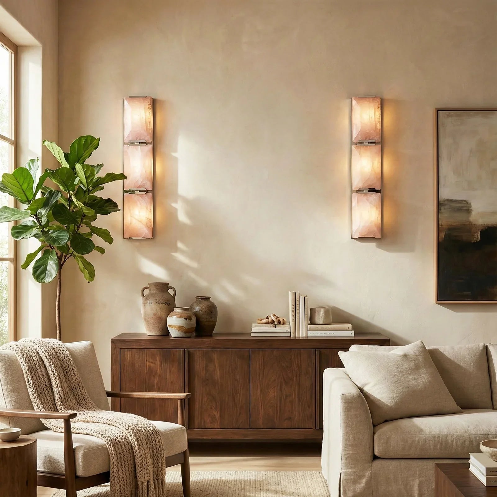 Alabaster Rectangular Wall Lamp | wildoxy