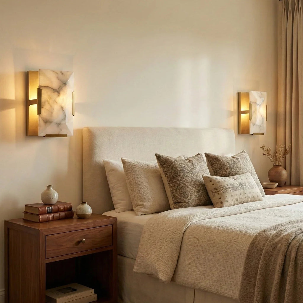 Alabaster Rectangular Wall Lamp | wildoxy