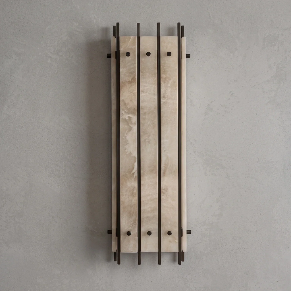 Alabaster Rectangular Wall Sconce | wildoxy