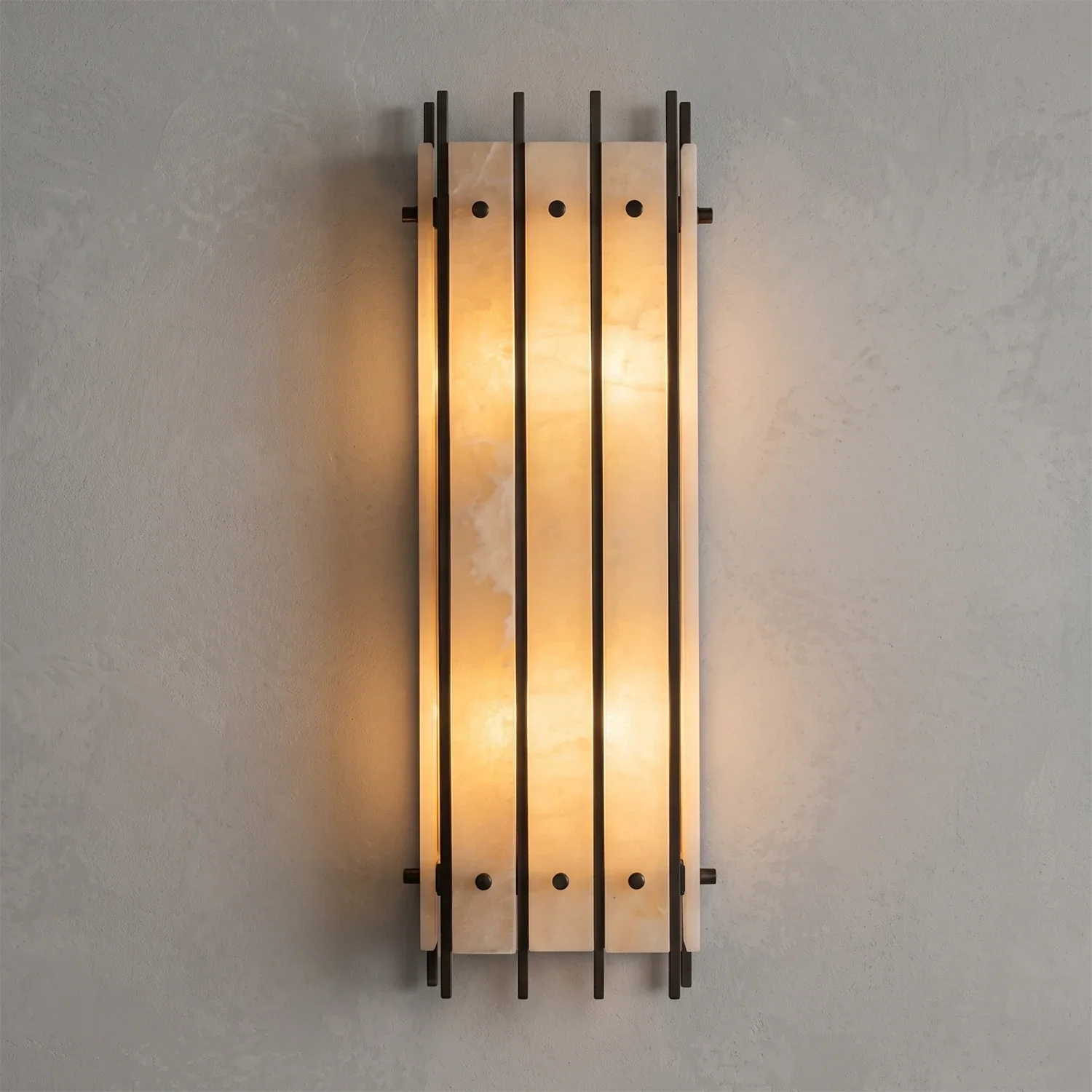 Alabaster Rectangular Wall Sconce | wildoxy