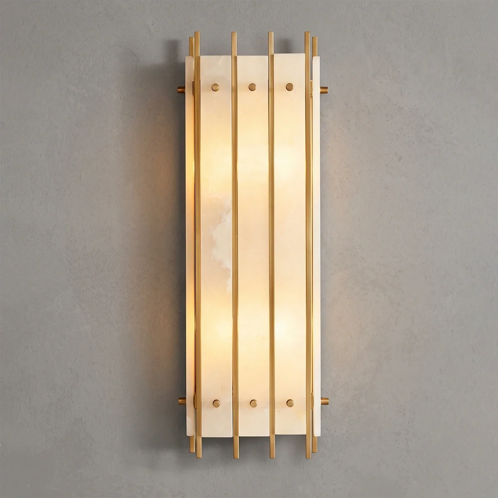Alabaster Rectangular Wall Sconce | wildoxy