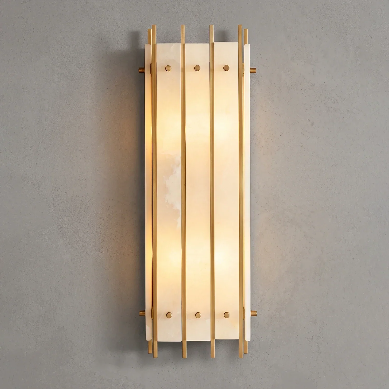 Alabaster Rectangular Wall Sconce | wildoxy
