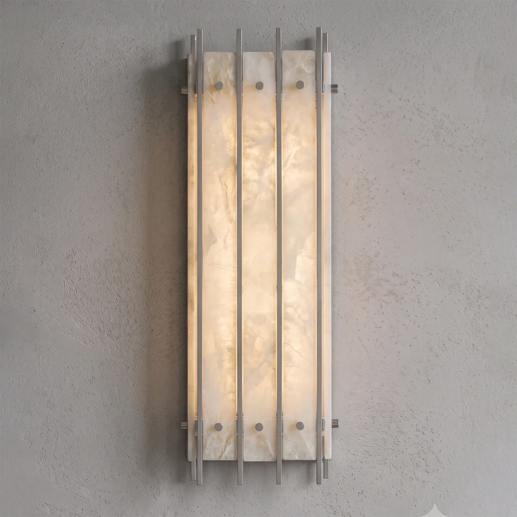 Alabaster Rectangular Wall Sconce | wildoxy