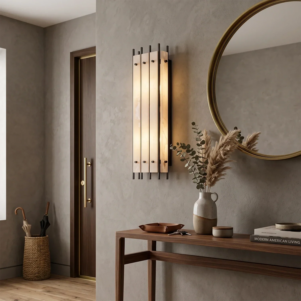 Alabaster Rectangular Wall Sconce | wildoxy