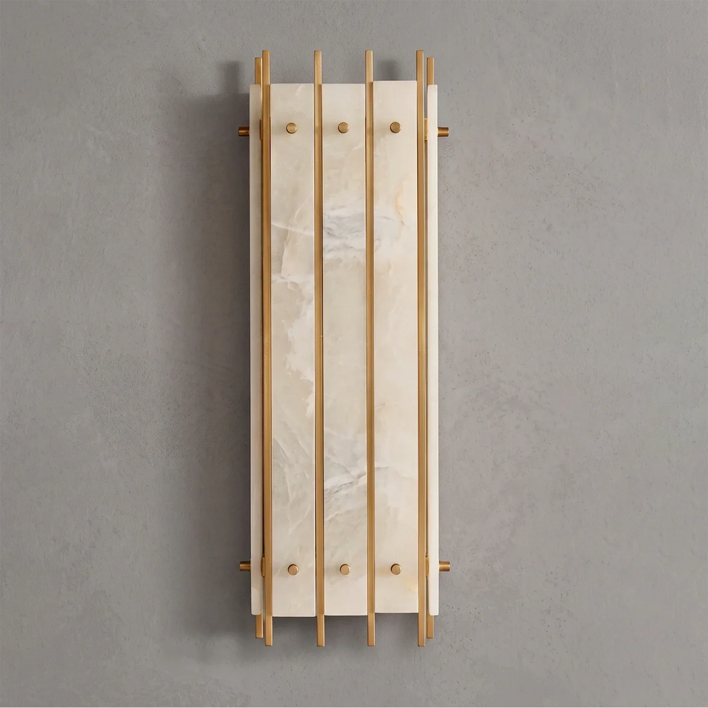 Alabaster Rectangular Wall Sconce | wildoxy