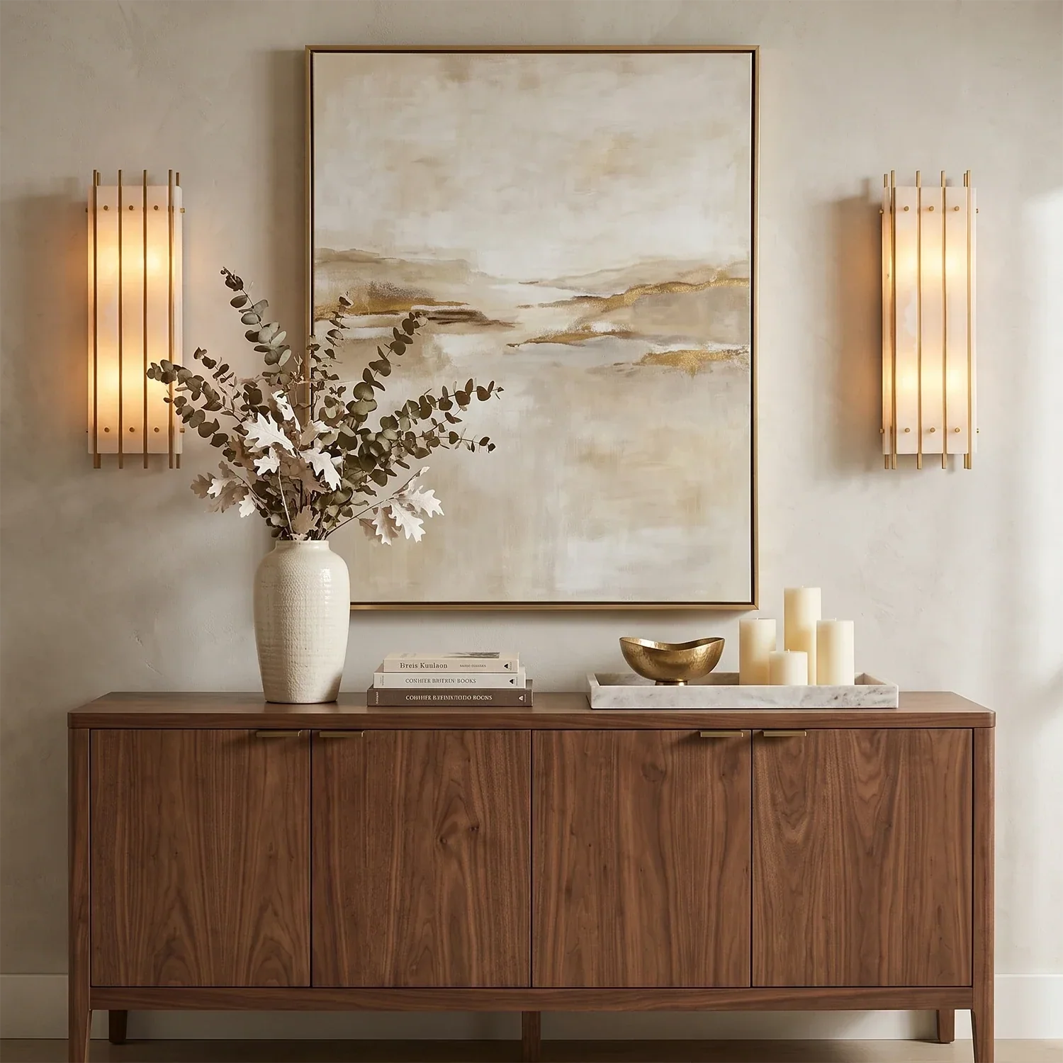 Alabaster Rectangular Wall Sconce | wildoxy