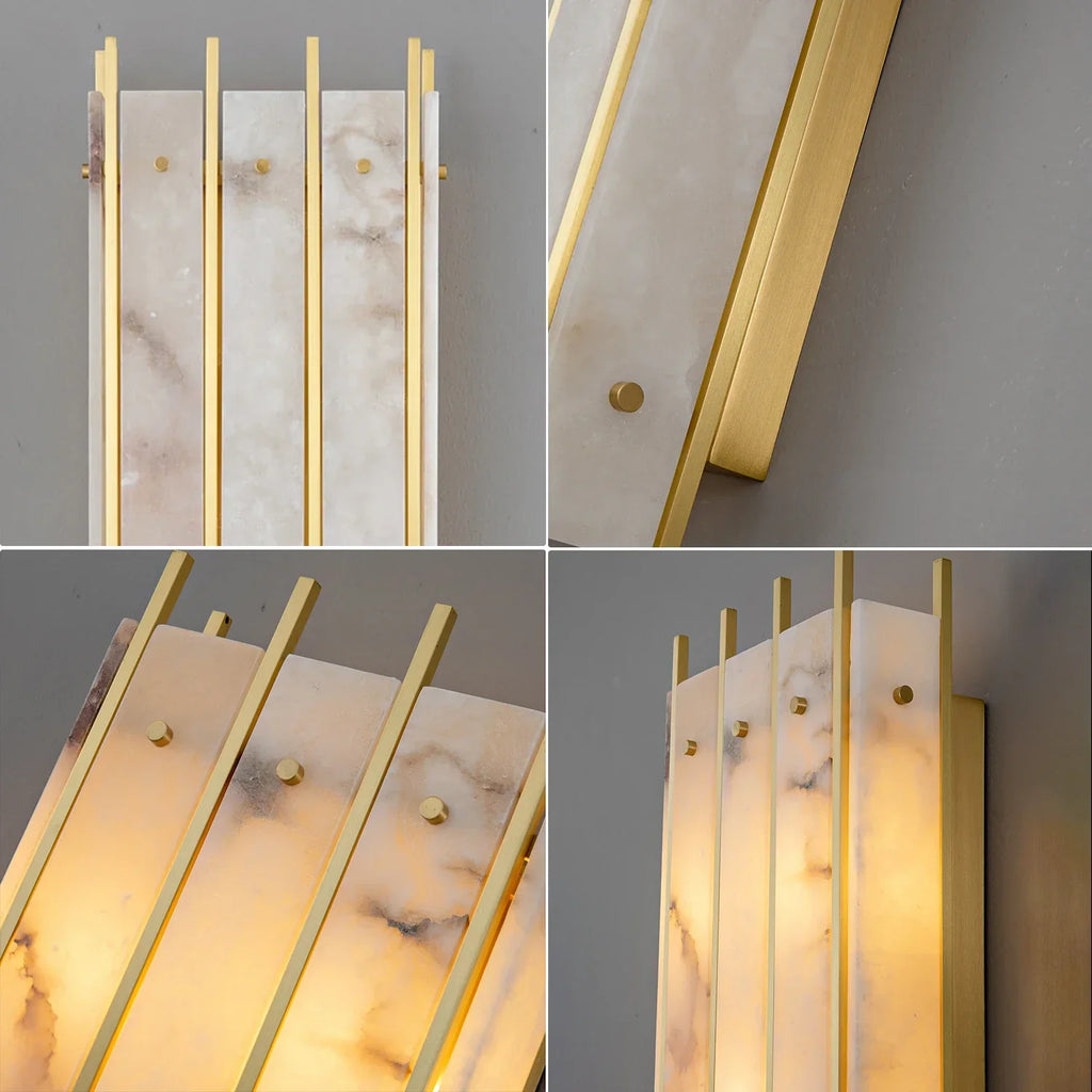 Alabaster Rectangular Wall Sconce | wildoxy