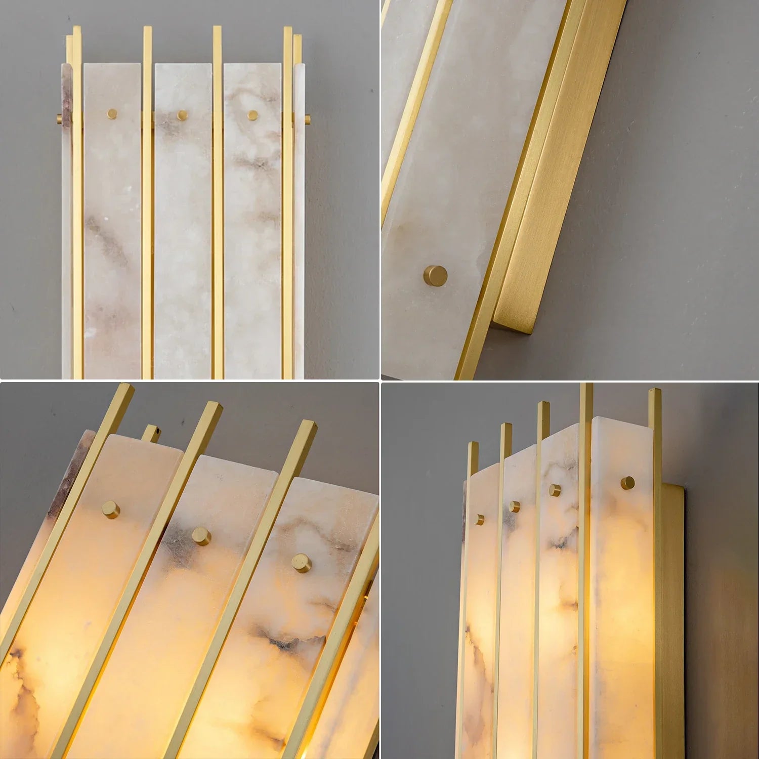 Alabaster Rectangular Wall Sconce | wildoxy