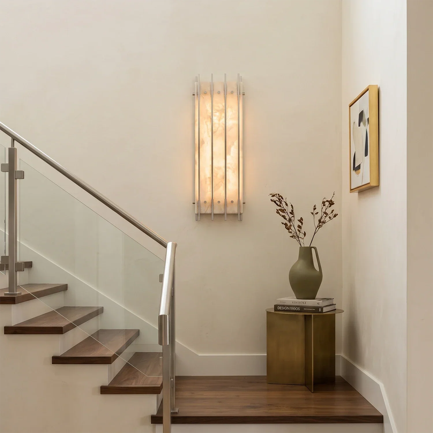 Alabaster Rectangular Wall Sconce | wildoxy