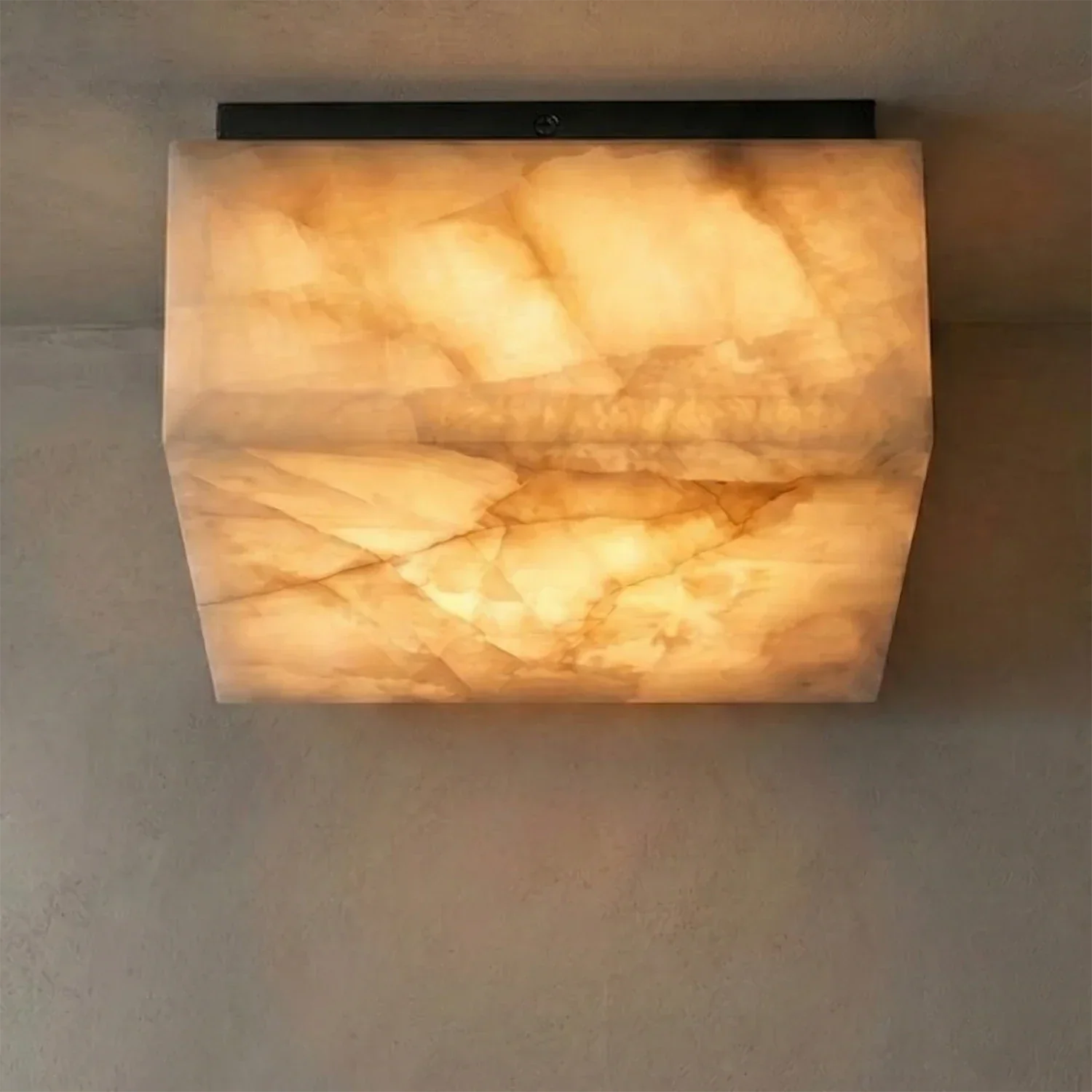 Alabaster Riviera Square Ceiling  Lamp | wildoxy