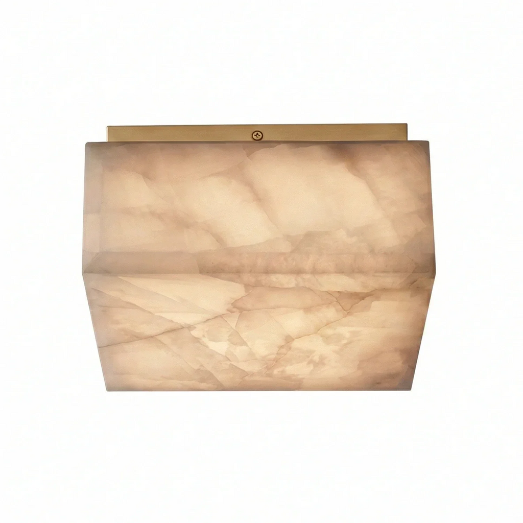 Alabaster Riviera Square Ceiling  Lamp | wildoxy