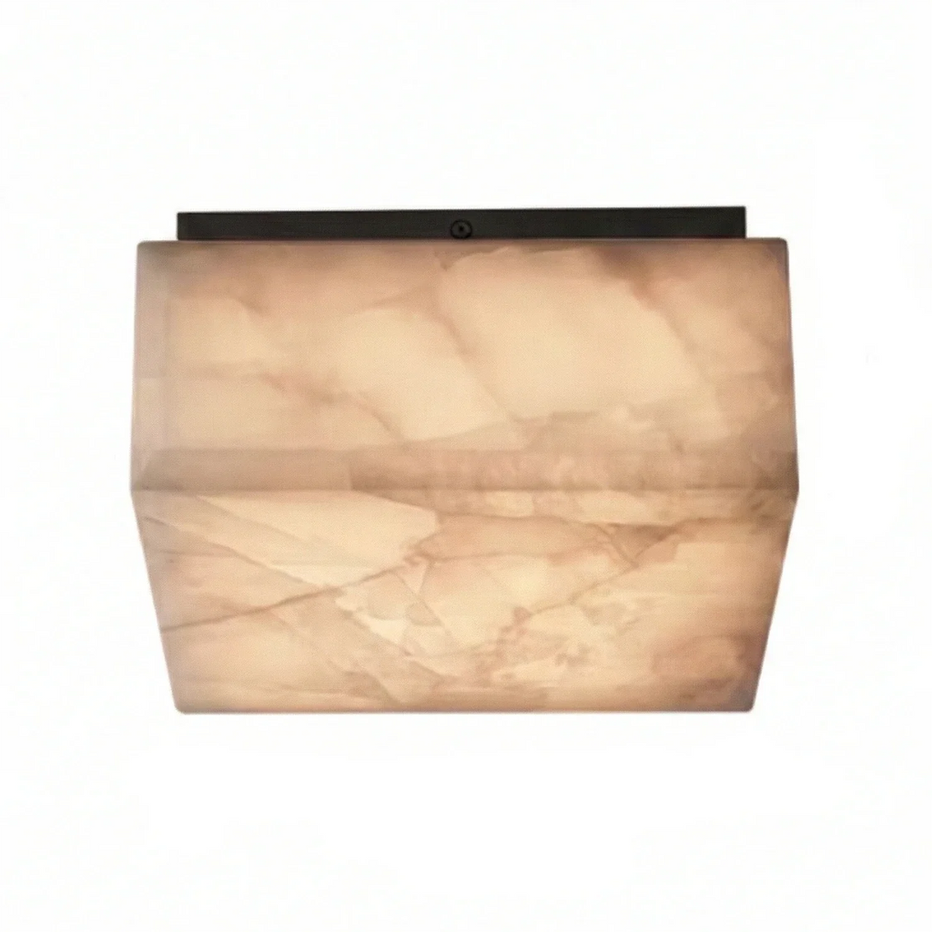 Alabaster Riviera Square Ceiling  Lamp | wildoxy