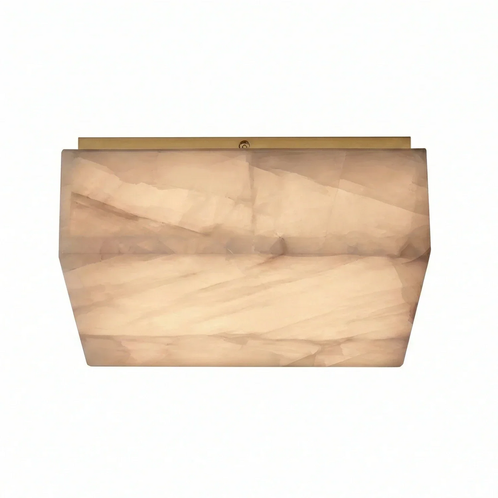 Alabaster Riviera Square Ceiling  Lamp | wildoxy
