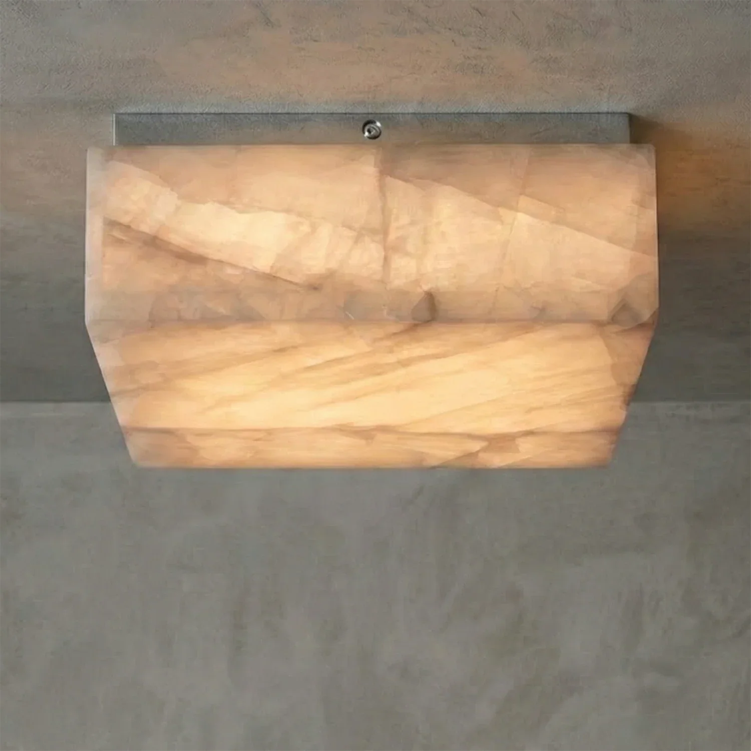 Alabaster Riviera Square Ceiling  Lamp | wildoxy