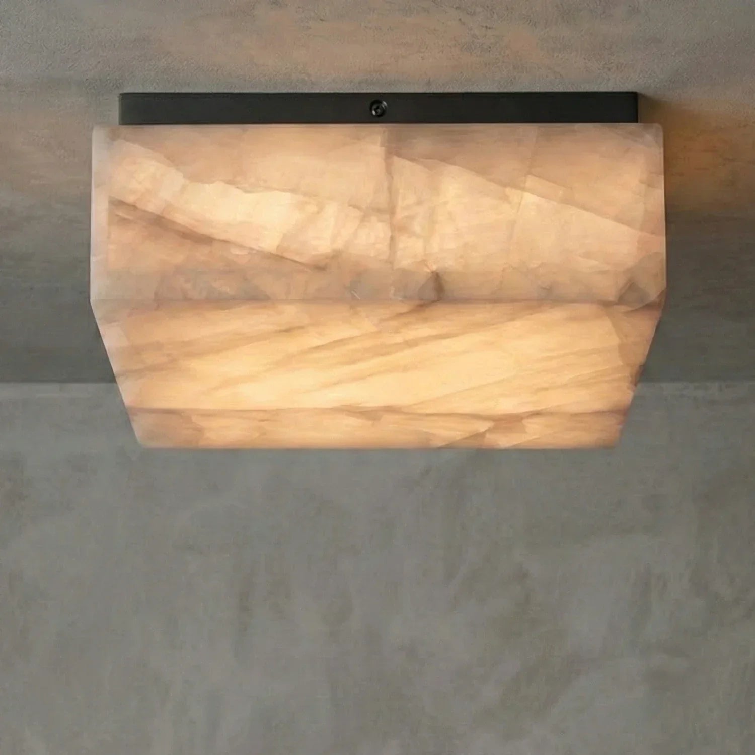 Alabaster Riviera Square Ceiling  Lamp | wildoxy